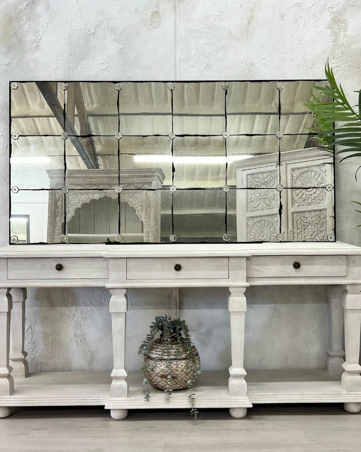 Espejos de café franceses con paneles de zorro