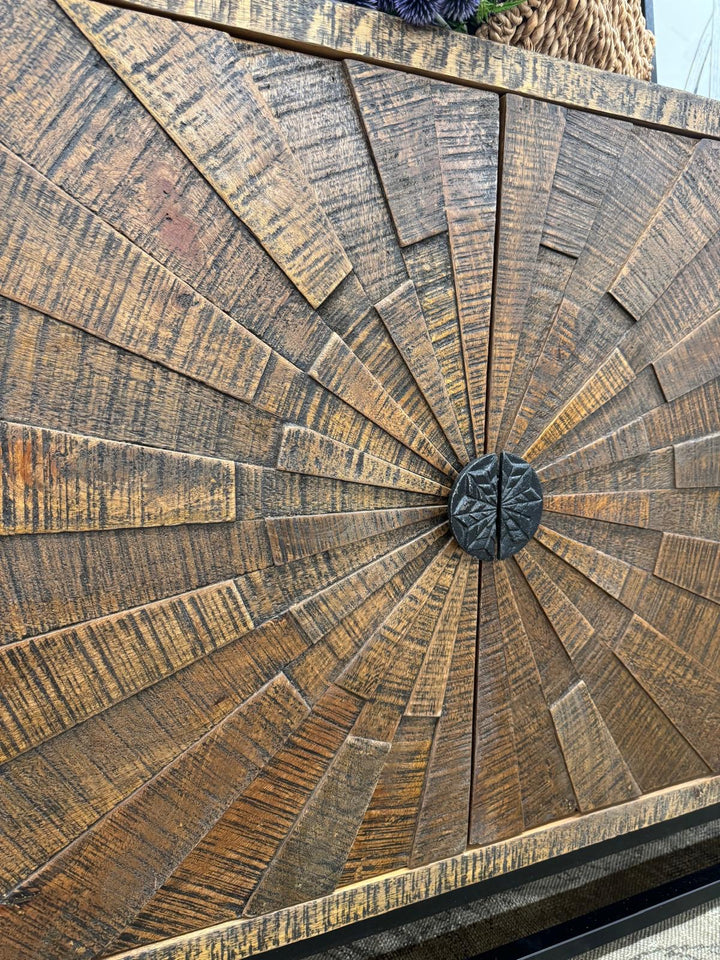 Aparador Mumbai de cuatro puertas de madera de mango - (KHSD122/3)