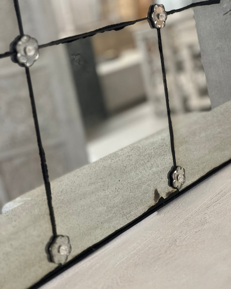 Espejos de café franceses con paneles de zorro