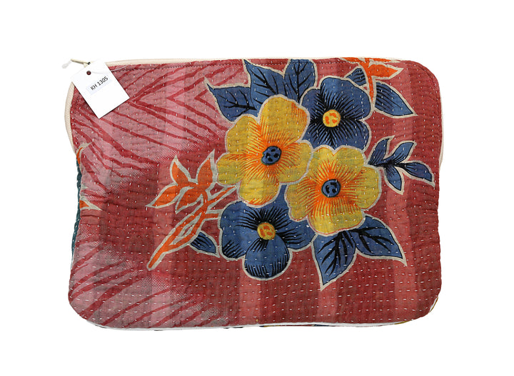 Kantha Tablet Sleeve – Red Floral Kantha Stitch (KH1305)