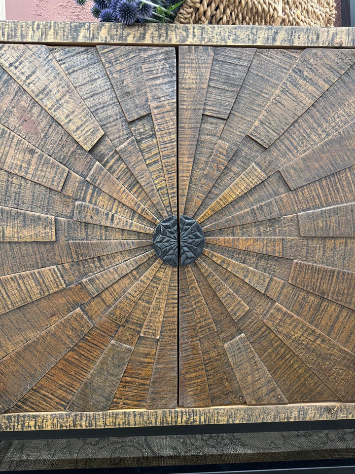 Aparador Mumbai de cuatro puertas de madera de mango - (KHSD122/3)